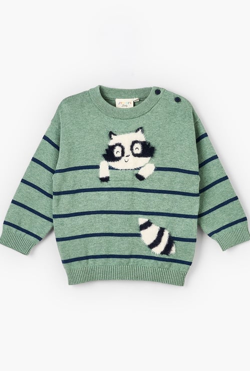 Juniors Panda Applique Sweater