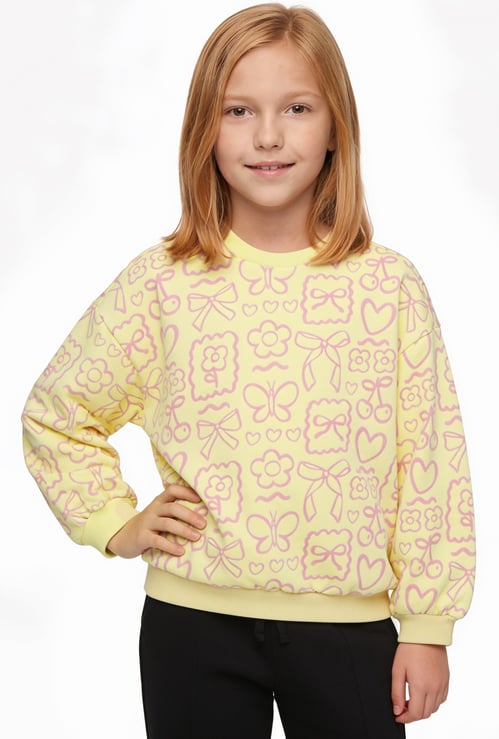 Juniors Printed Sweatshirt