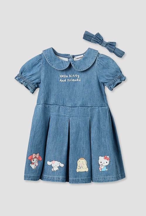 Juniors Hello Kitty and Friends Denim Dress with Headband