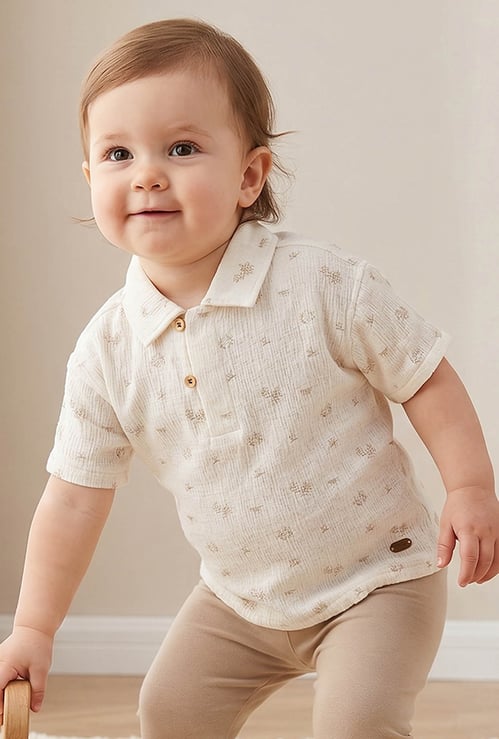 Giggles Floral Print Polo T-shirt