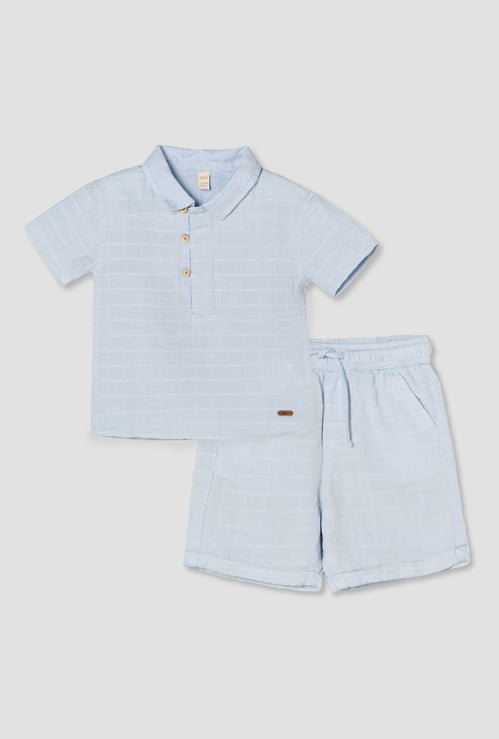 Giggles Striped Shirt and Shorts Set