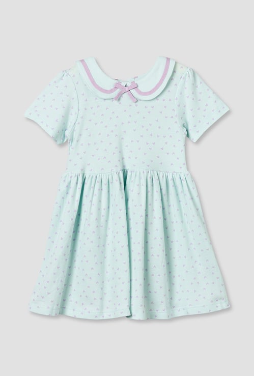 Juniors Heart Print A-line Dress