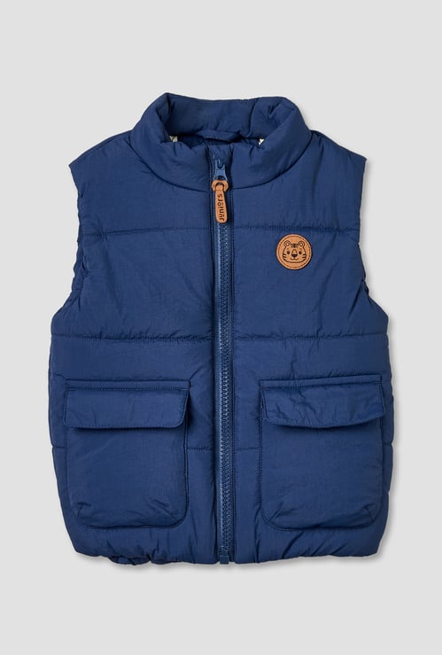 Juniors Quilted Jacket with Pockets