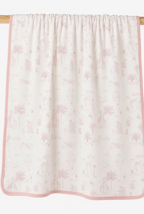 Giggles Printed Bamboo Velour Blanket