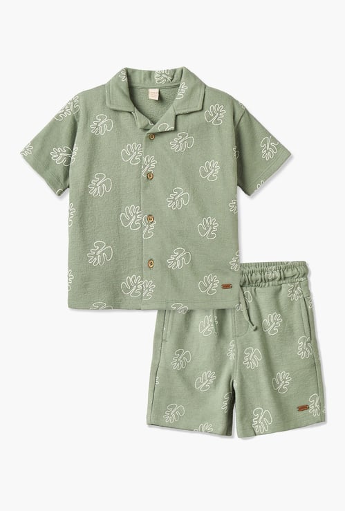Giggles Printed Shirt and Shorts Set