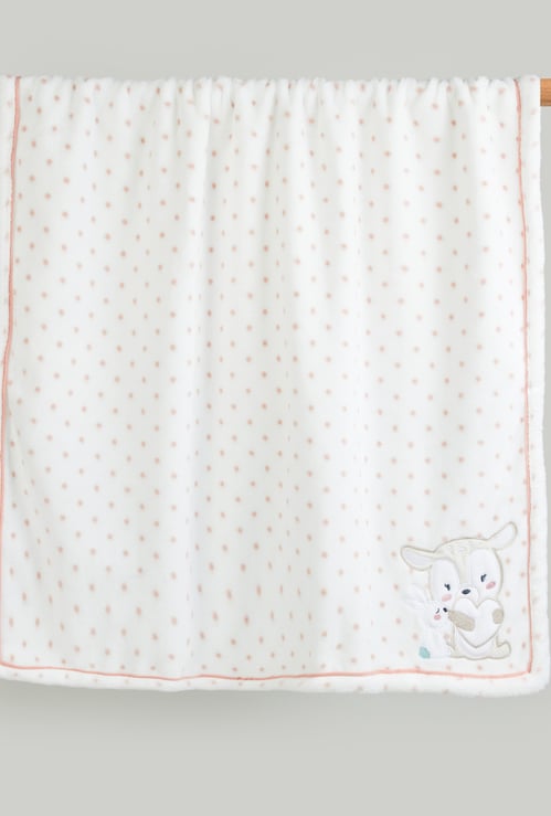 Juniors Deer & Bunny Applique Fleece Blanket