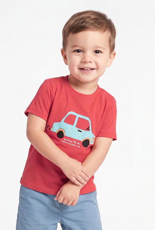 Juniors Car Print T-shirt