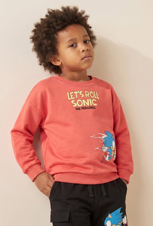 Juniors Sonic the Hedgehog Print Sweatshirt