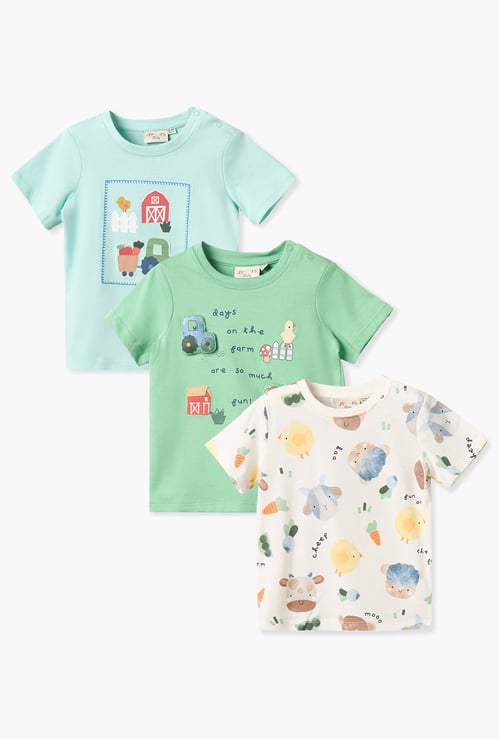 Juniors Graphic Print T-shirts - Pack of 3