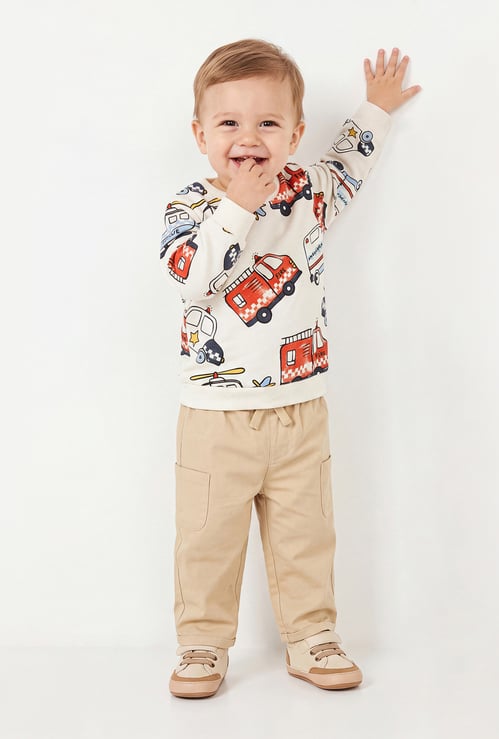 Juniors Vehicle Print Sweatshirt