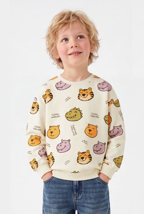 Juniors Wild Animals Print Sweatshirt