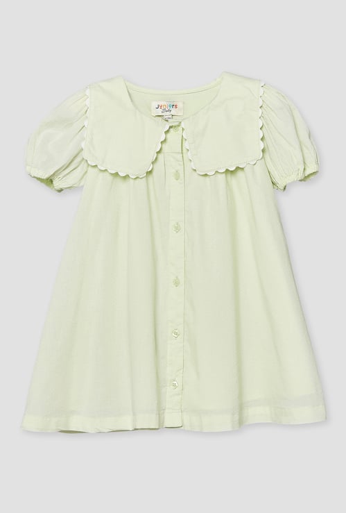 Juniors Sailor Collar Shirt Dress