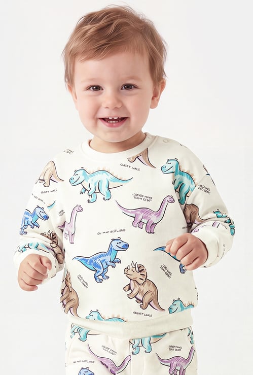Juniors Dino Print Sweatshirt
