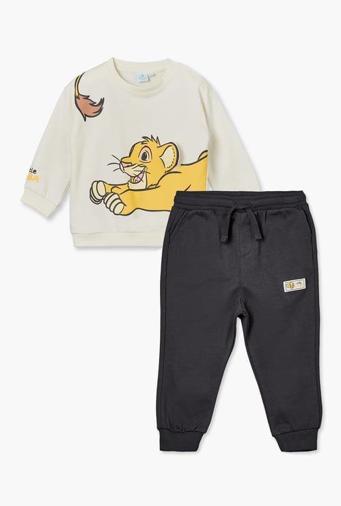 Juniors Simba Print Sweatshirt with Joggers Set