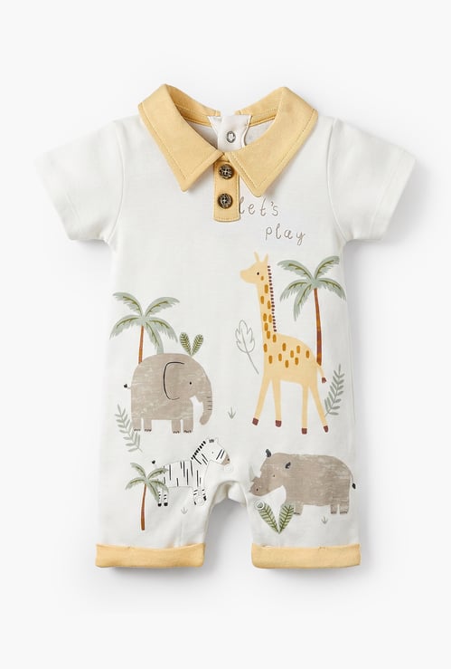 Juniors Animal Print Romper