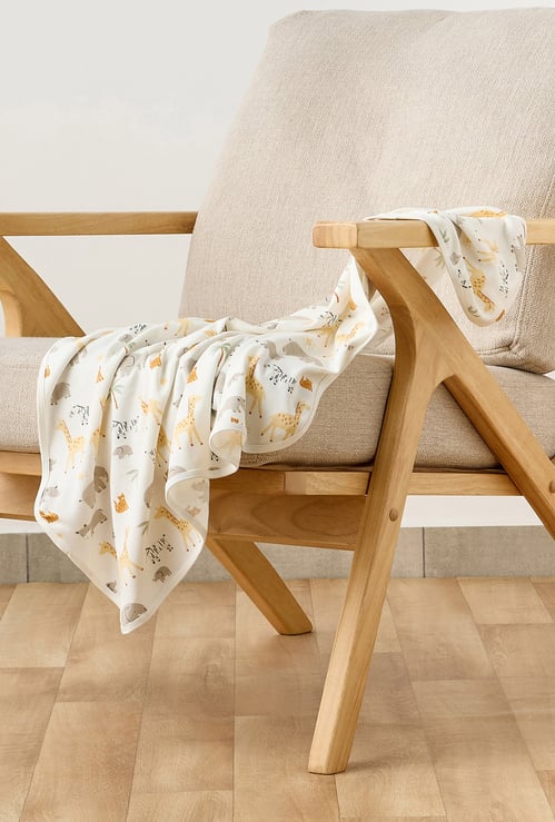 Juniors Safari Print Receiving Blanket