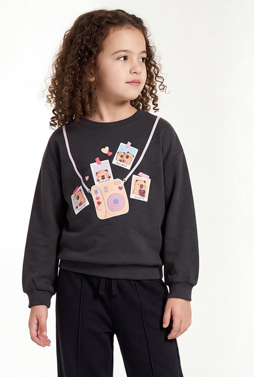 Juniors Printed Sweatshirt