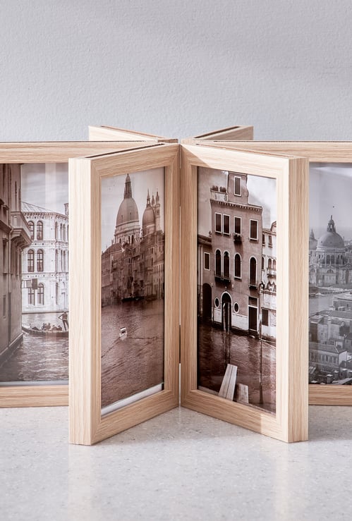 Photomontage Morroco Wooden Rolling Photo Frames - 12x9x17cm