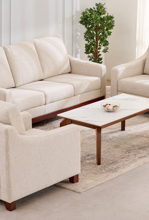 Sylvester Plus Fabric 3+1+1 Seater Sofa Set - Beige