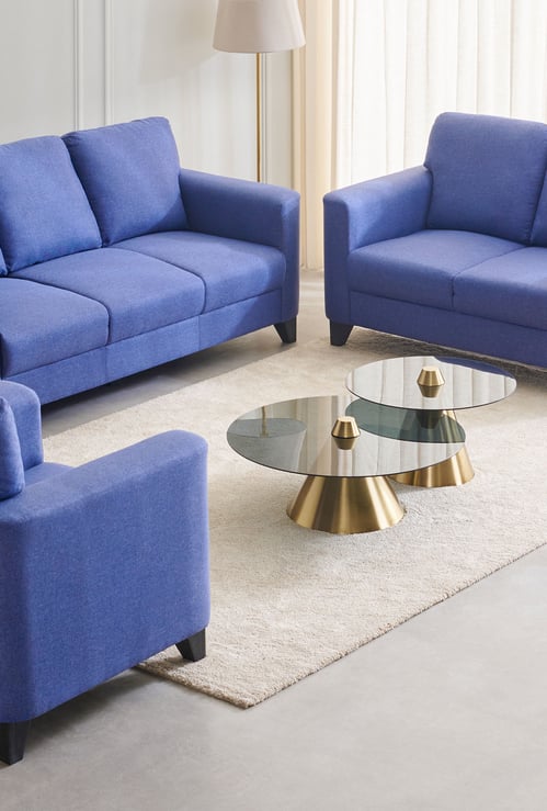 Helios Phantom Fabric 3+2+1 Seater Sofa Set - Blue