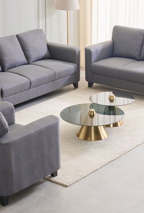 Helios Phantom Fabric 3+2+1 Seater Sofa Set - Grey