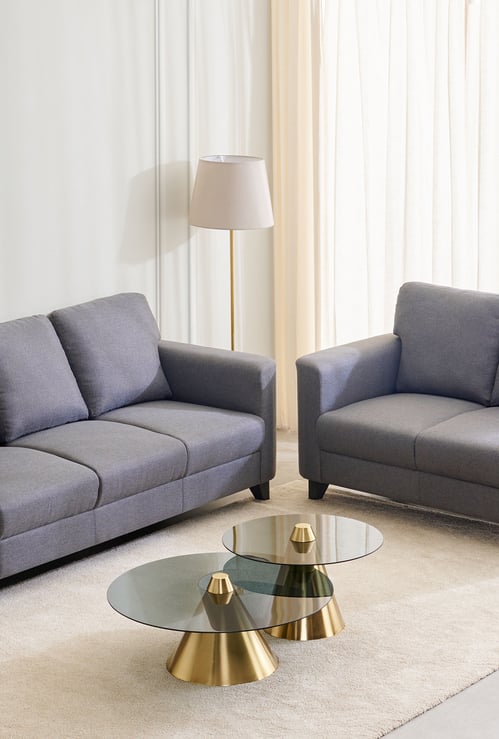 Helios Phantom Fabric 3+2 Seater Sofa Set - Grey