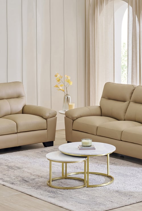 Winchester NXT Half Leather 3+2 Seater Sofa Set - Beige