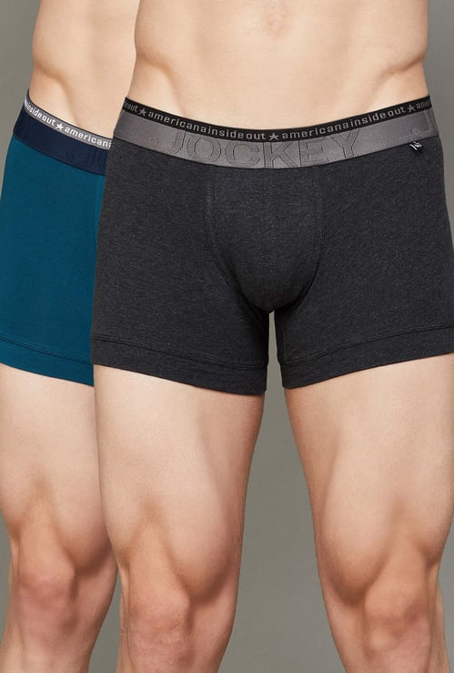 JOCKEY Solid Trunks - Pack of 2