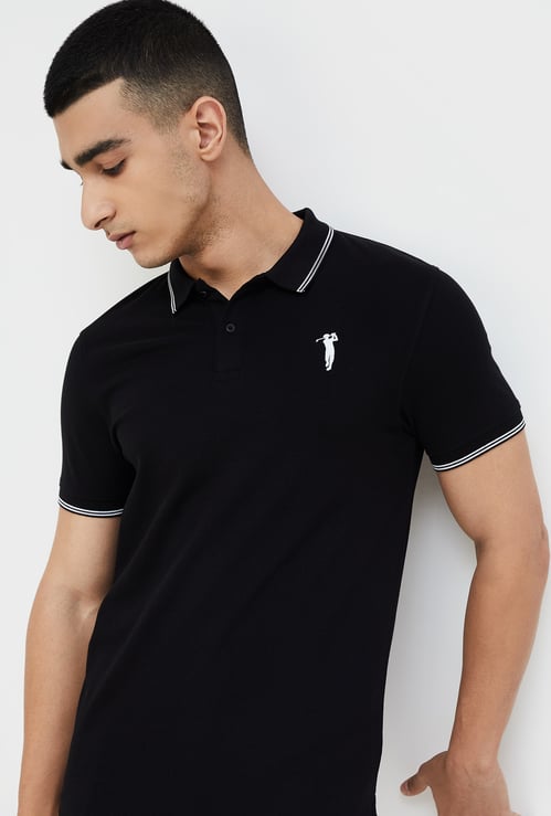 BOSSINI Men Solid Polo T-shirt
