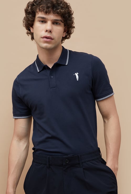 BOSSINI Solid Polo T-shirt
