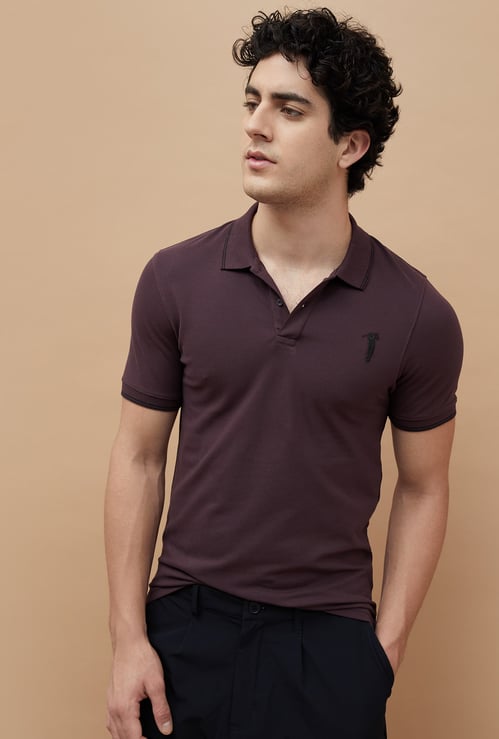BOSSINI Solid Polo T-shirt