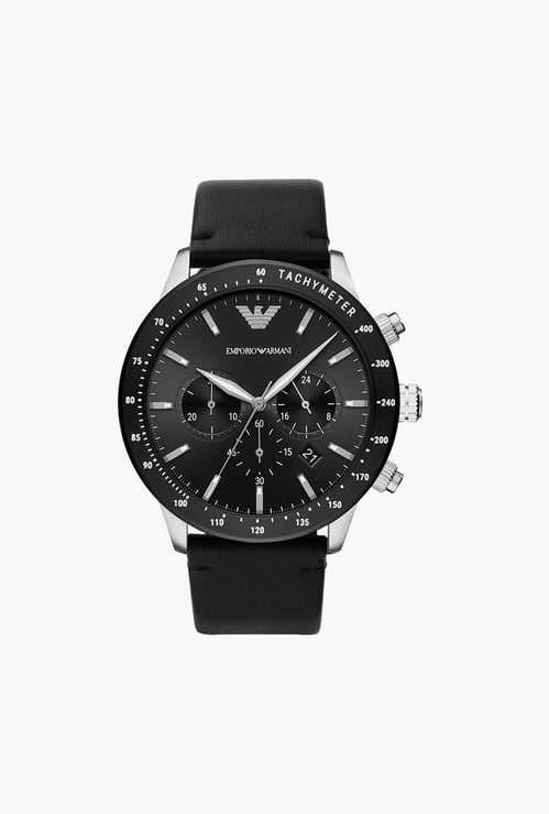EMPORIO ARMANI Chronograph Watch with Leather Strap - AR11243