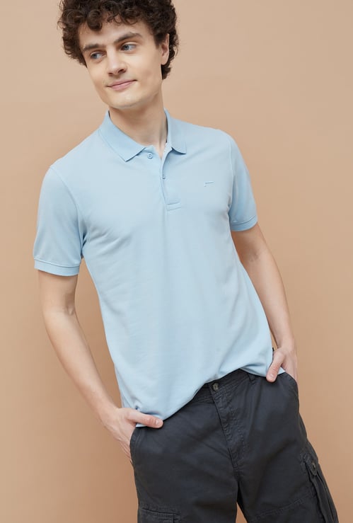 FAME FOREVER Solid Polo T-shirt