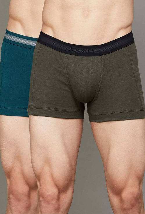 JOCKEY Solid Trunks - Pack of 2