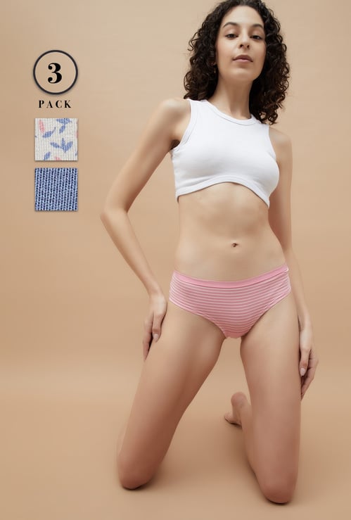 GINGER Assorted Hipster Panties - Pack of 3