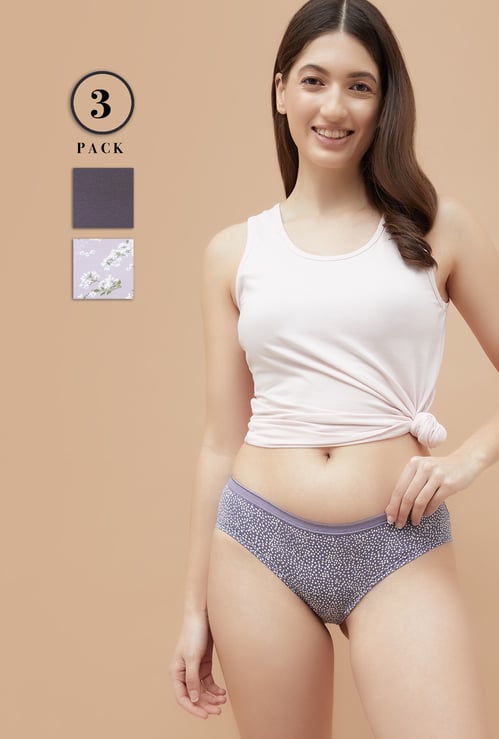 GINGER Assorted Hipster Panties - Pack of 3