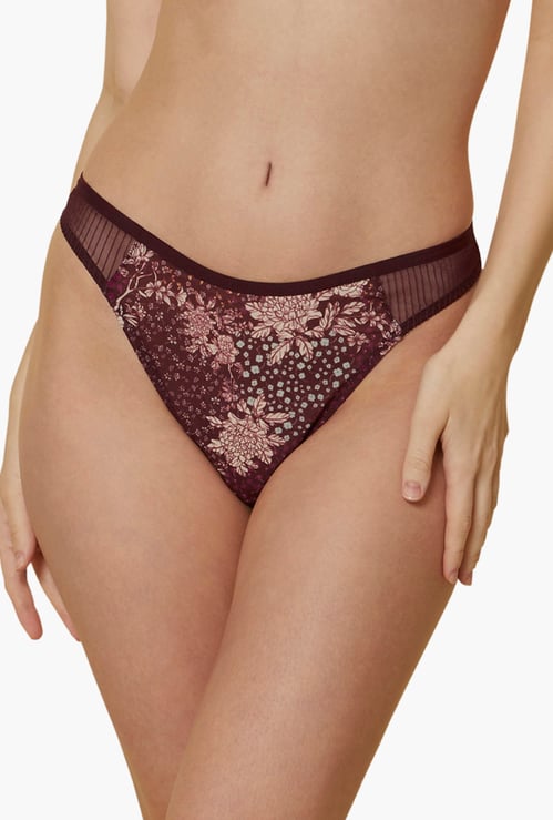 TRIUMPH Floral Print Thong Panties