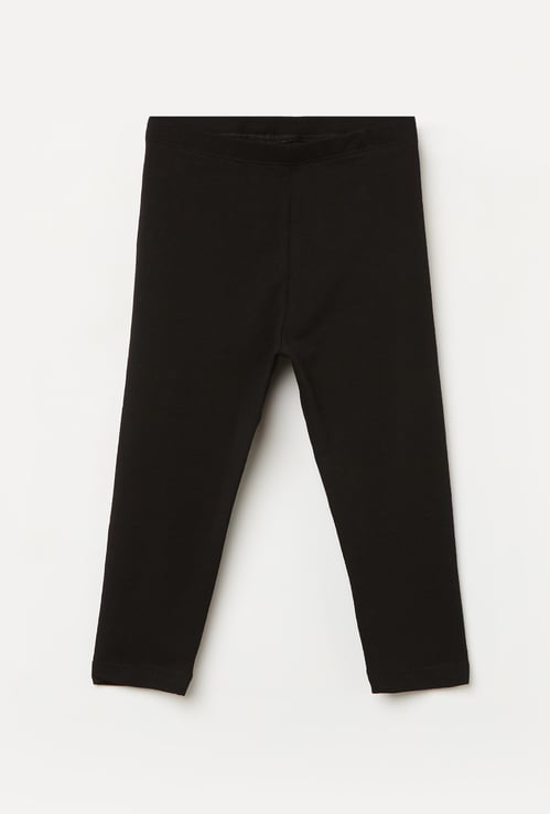 JUNIORS Girls Solid Elasticated Leggings