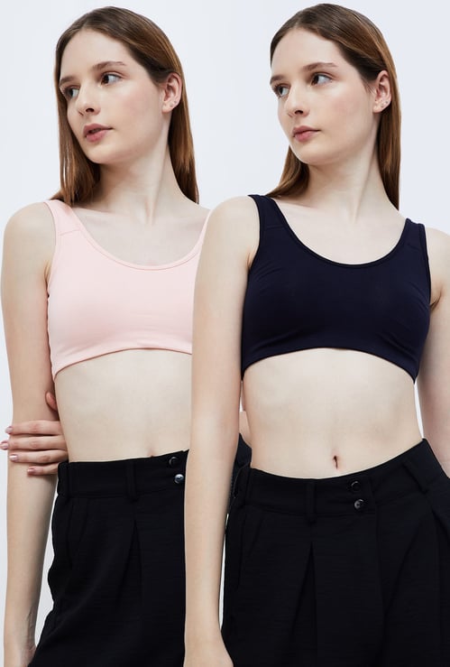 GINGER Women Solid Non-Wired Bra - Pack of 2