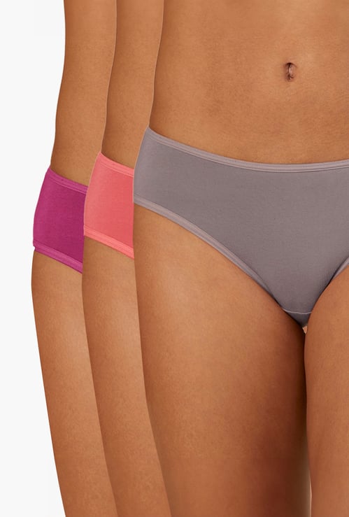 TRIUMPH Solid Hipster Panty - Pack of 3