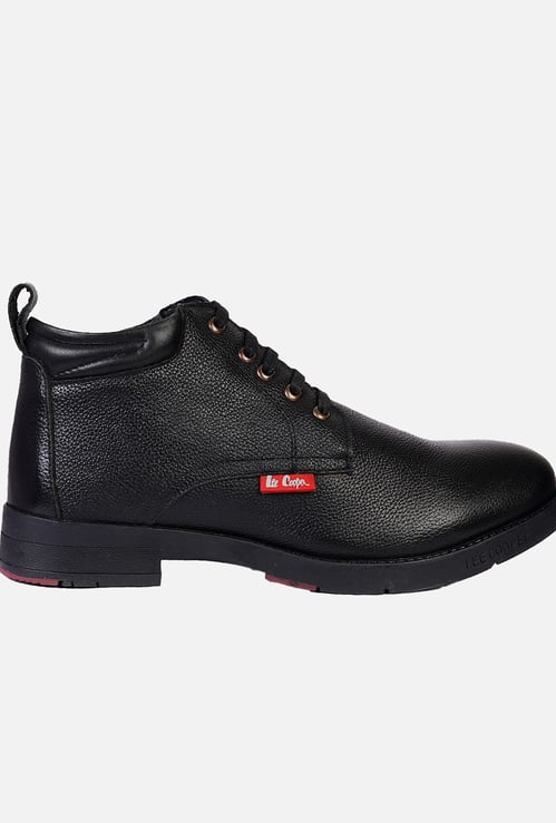 LEE COOPER Textured  Leather Ankle Boots