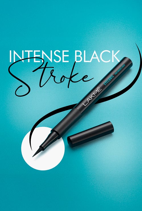 LAKME Eyeconic Pro Brush Liner - Black - 1.2ml