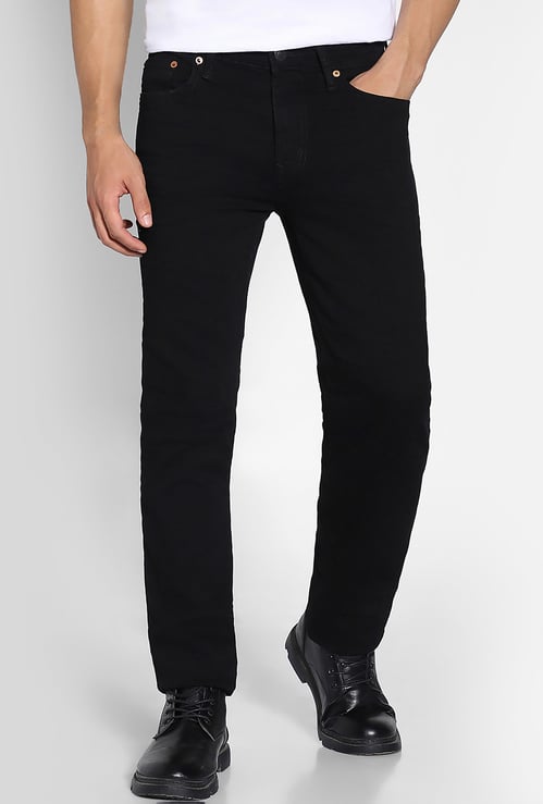 AMERICAN EAGLE Solid Slim Tapered Jeans