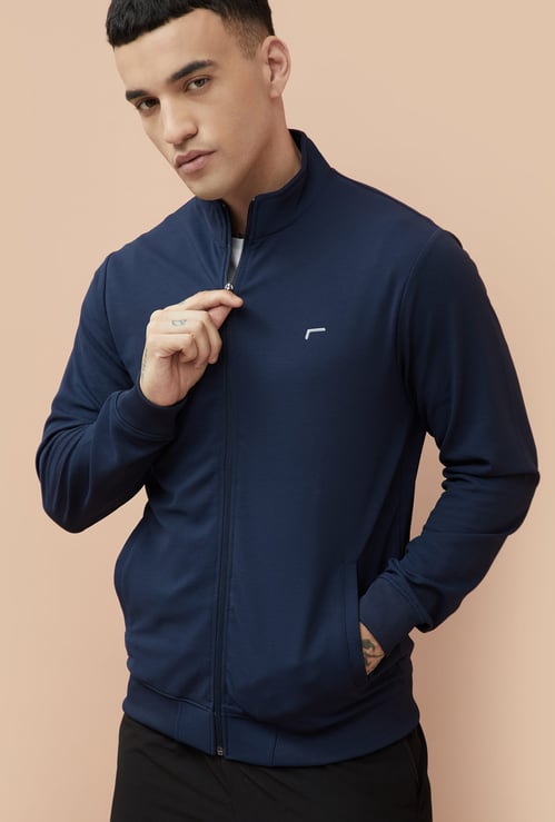 FAME FOREVER ACTIVE Textured Zip-Up Sports Jacket