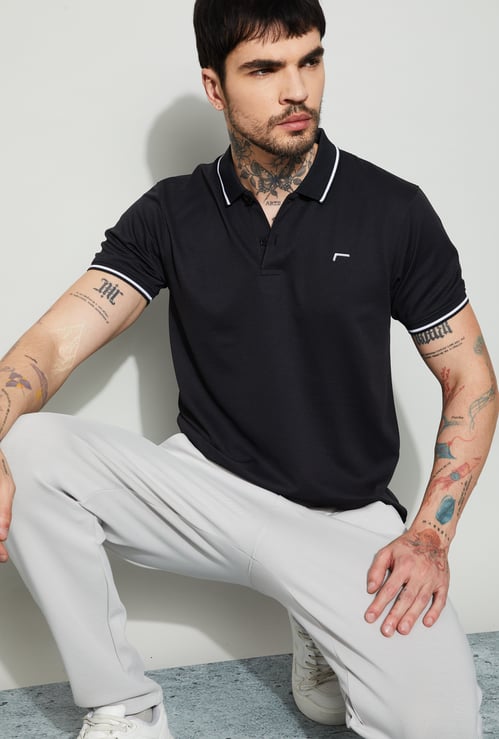 FAME FOREVER ACTIVE Solid Regular Fit Polo T-shirt