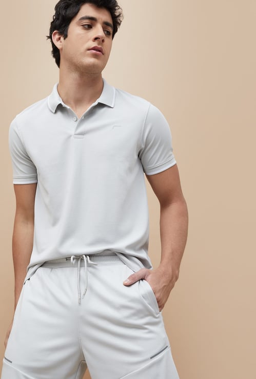 FAME FOREVER ACTIVE Solid Regular Fit Polo T-shirt