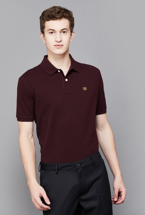 FAHRENHEIT Men Solid Regular Fit Polo T-shirt