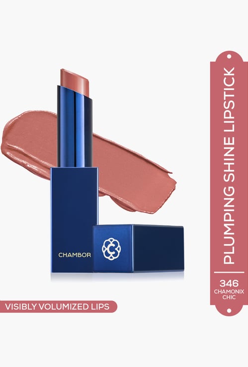 CHAMBOR Tres Shine Plump++ Lipstick - 346 Chamonix Chic - 3g