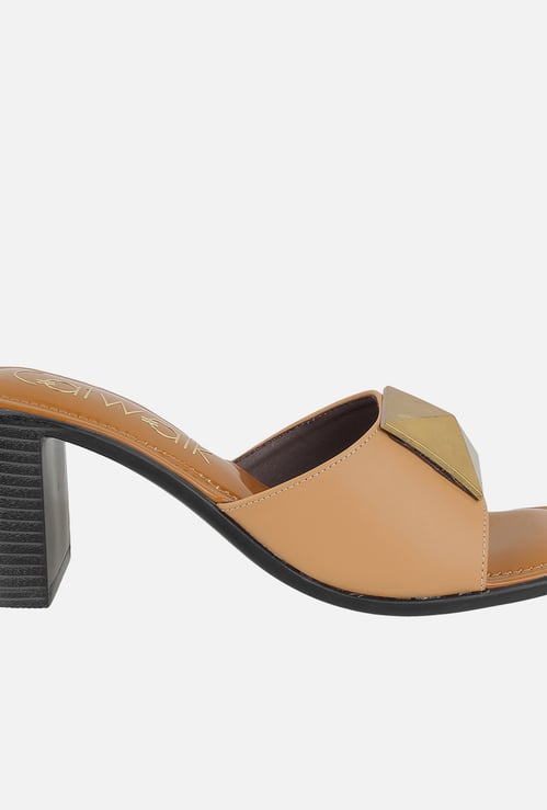 CATWALK Women Metal Accent Block Heels