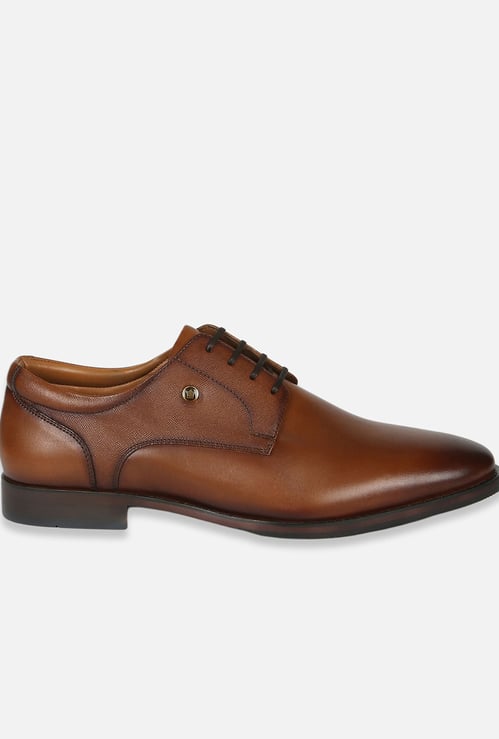 LOUIS PHILIPPE Men Solid Leather Derby Shoes